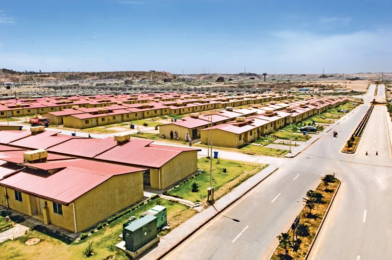 Bahria Town housing development photographed for the company archive
